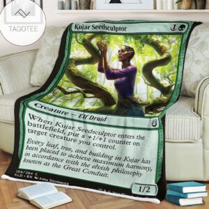 Kld 159 Kujar Seedsculptor Game Mtg Magic The Gathering Fleece Blanket