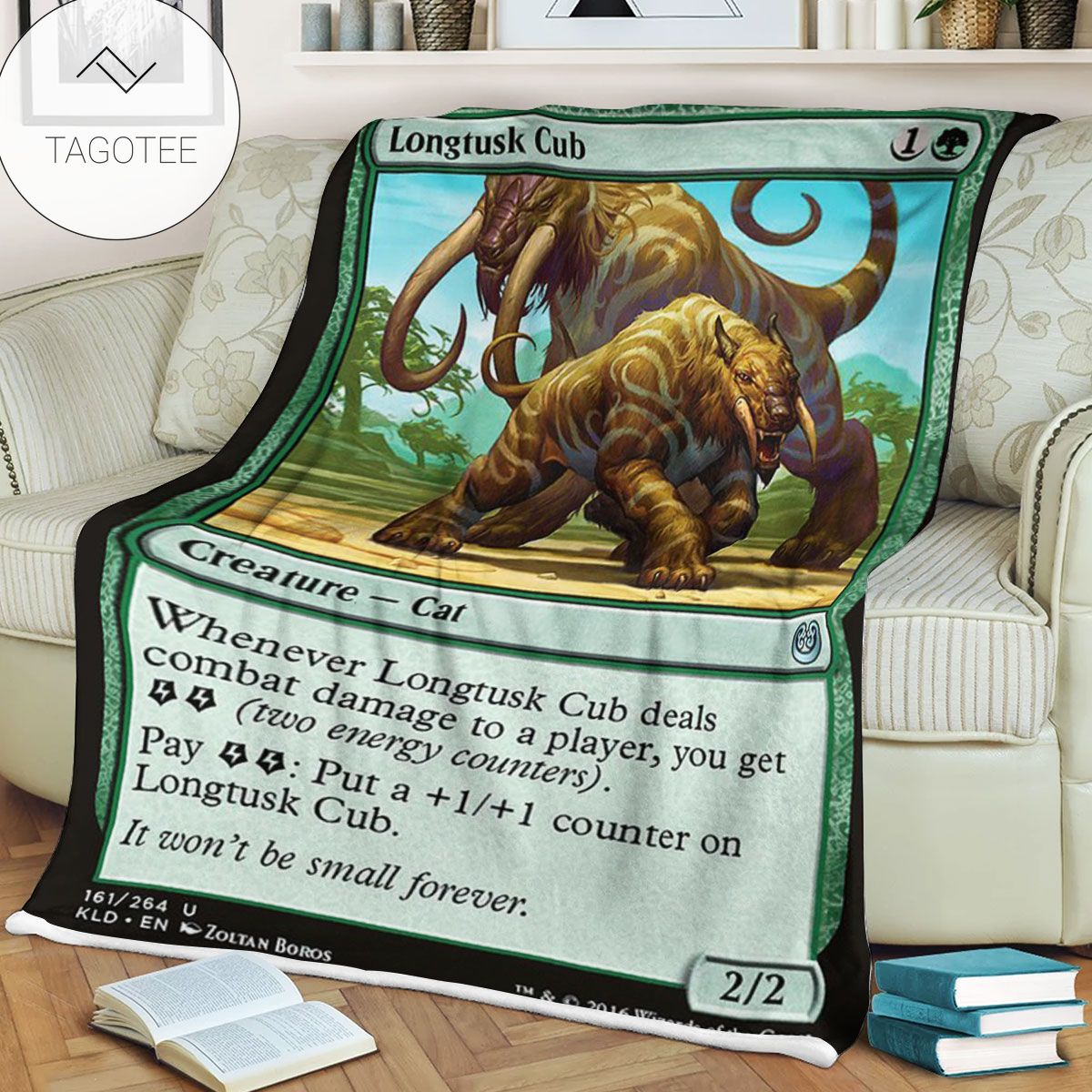 Kld 161 Longtusk Cub Game Mtg Magic The Gathering Fleece Blanket Kld 161 Longtusk Cub Game Mtg Magic The Gathering Fleece Blanket