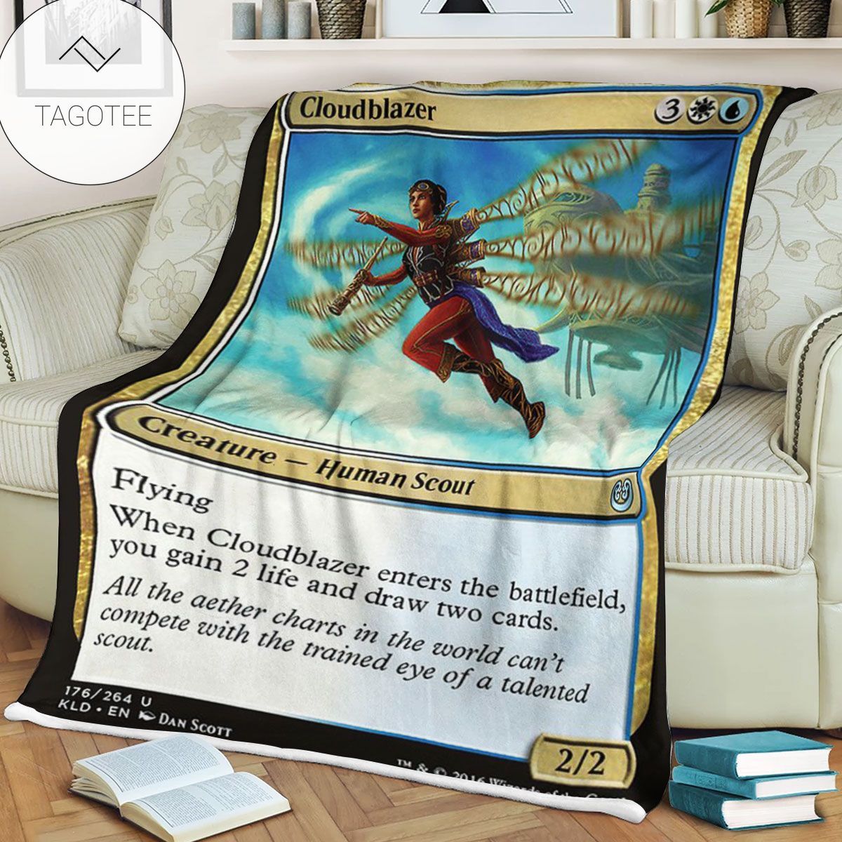 Kld 176 Cloudblazer Game Mtg Magic The Gathering Fleece Blanket Kld 176 Cloudblazer Game Mtg Magic The Gathering Fleece Blanket