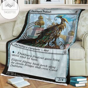 Kld 207 Dukhara Peafowl Game Mtg Magic The Gathering Fleece Blanket