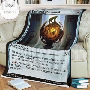 Kld 213 Fireforger S Puzzleknot Game Mtg Magic The Gathering Fleece Blanket