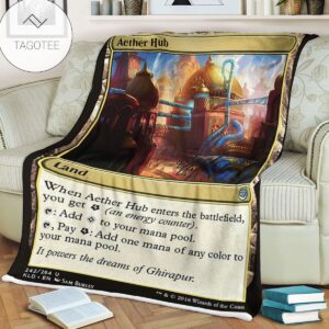 Kld 242 Aether Hub Game Mtg Magic The Gathering Fleece Blanket