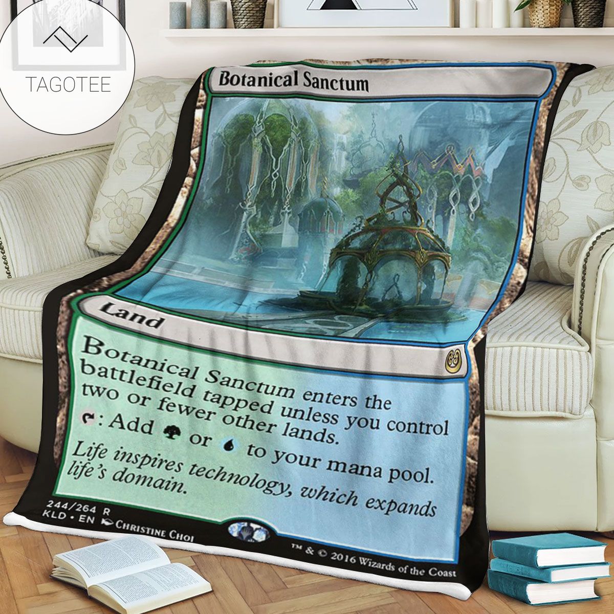 Kld 244 Botanical Sanctum Game Mtg Magic The Gathering Fleece Blanket Kld 244 Botanical Sanctum Game Mtg Magic The Gathering Fleece Blanket
