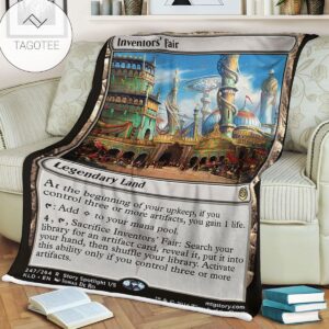 Kld 247 Inventors Fair Game Mtg Magic The Gathering Fleece Blanket
