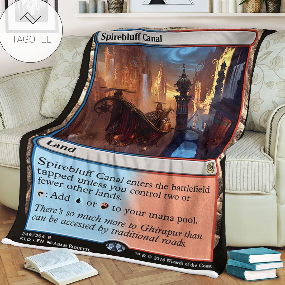 Kld 249 Spirebluff Canal Game Mtg Magic The Gathering Fleece Blanket Kld 249 Spirebluff Canal Game Mtg Magic The Gathering Fleece Blanket