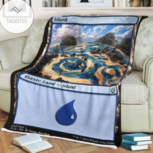 Kld 254 Island Game Mtg Magic The Gathering Fleece Blanket