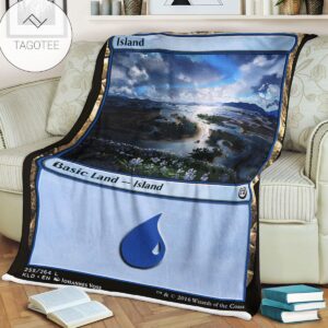 Kld 255 Island Game Mtg Magic The Gathering Fleece Blanket