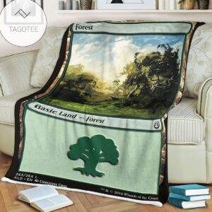 Kld 263 Forest Game Mtg Magic The Gathering Fleece Blanket