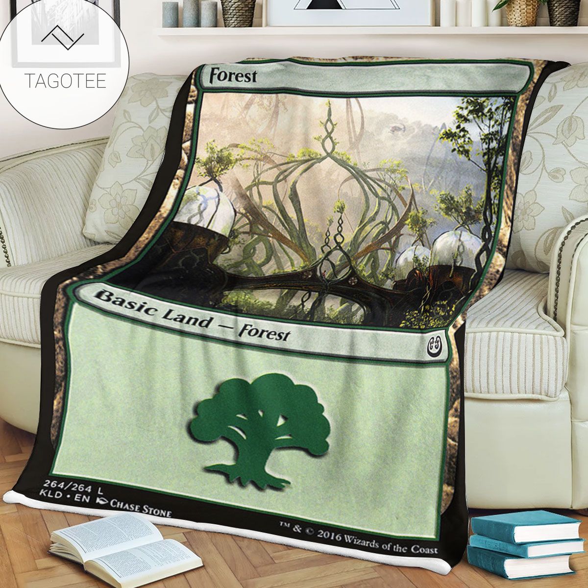 Kld 264 Forest Game Mtg Magic The Gathering Fleece Blanket Kld 264 Forest Game Mtg Magic The Gathering Fleece Blanket