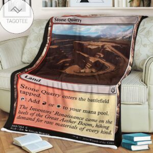 Kld 269 Stone Quarry Game Mtg Magic The Gathering Fleece Blanket