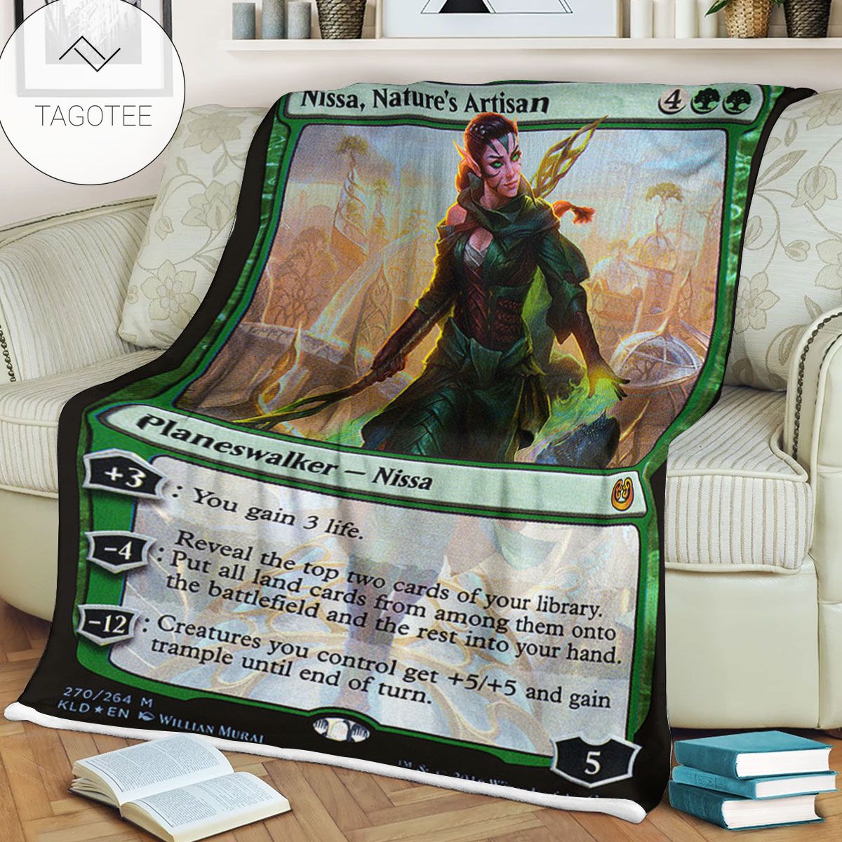 Kld 270 Nissa Nature S Artisan Game Mtg Magic The Gathering Fleece Blanket Kld 270 Nissa Nature S Artisan Game Mtg Magic The Gathering Fleece Blanket