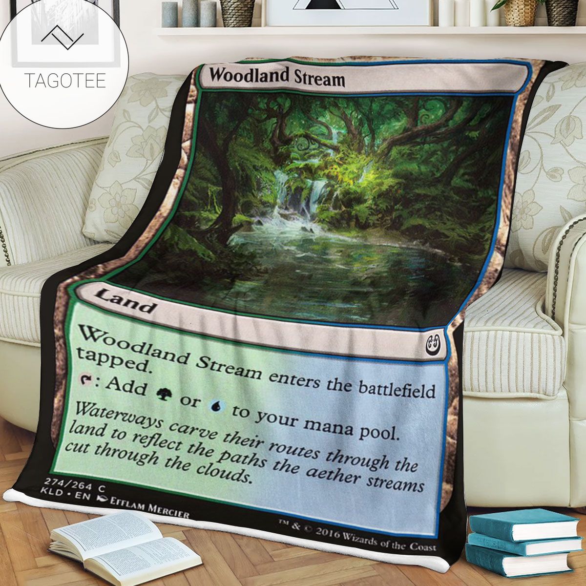 Kld 274 Woodland Stream Game Mtg Magic The Gathering Fleece Blanket Kld 274 Woodland Stream Game Mtg Magic The Gathering Fleece Blanket