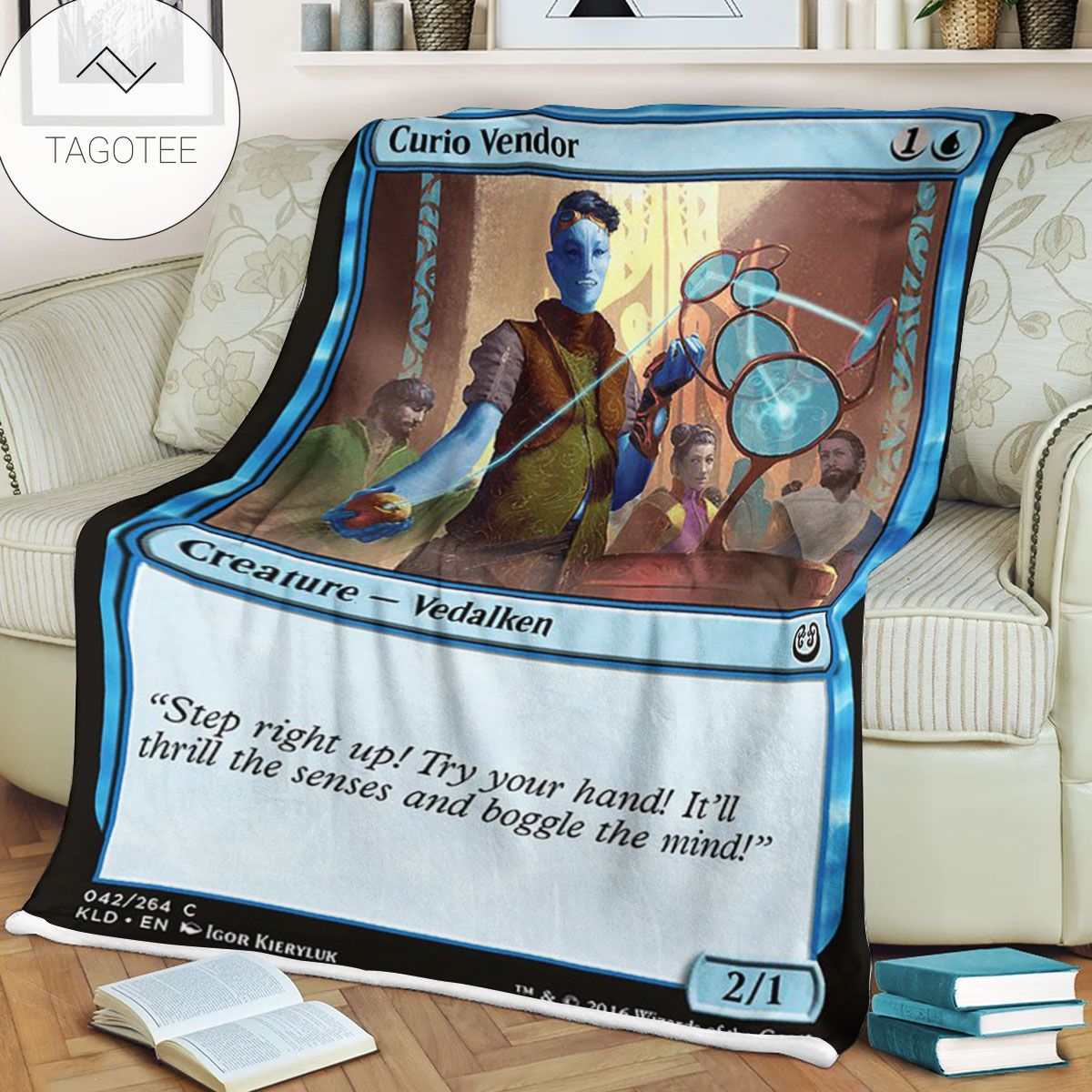 Kld 42 Curio Vendor Game Mtg Magic The Gathering Fleece Blanket Kld 42 Curio Vendor Game Mtg Magic The Gathering Fleece Blanket