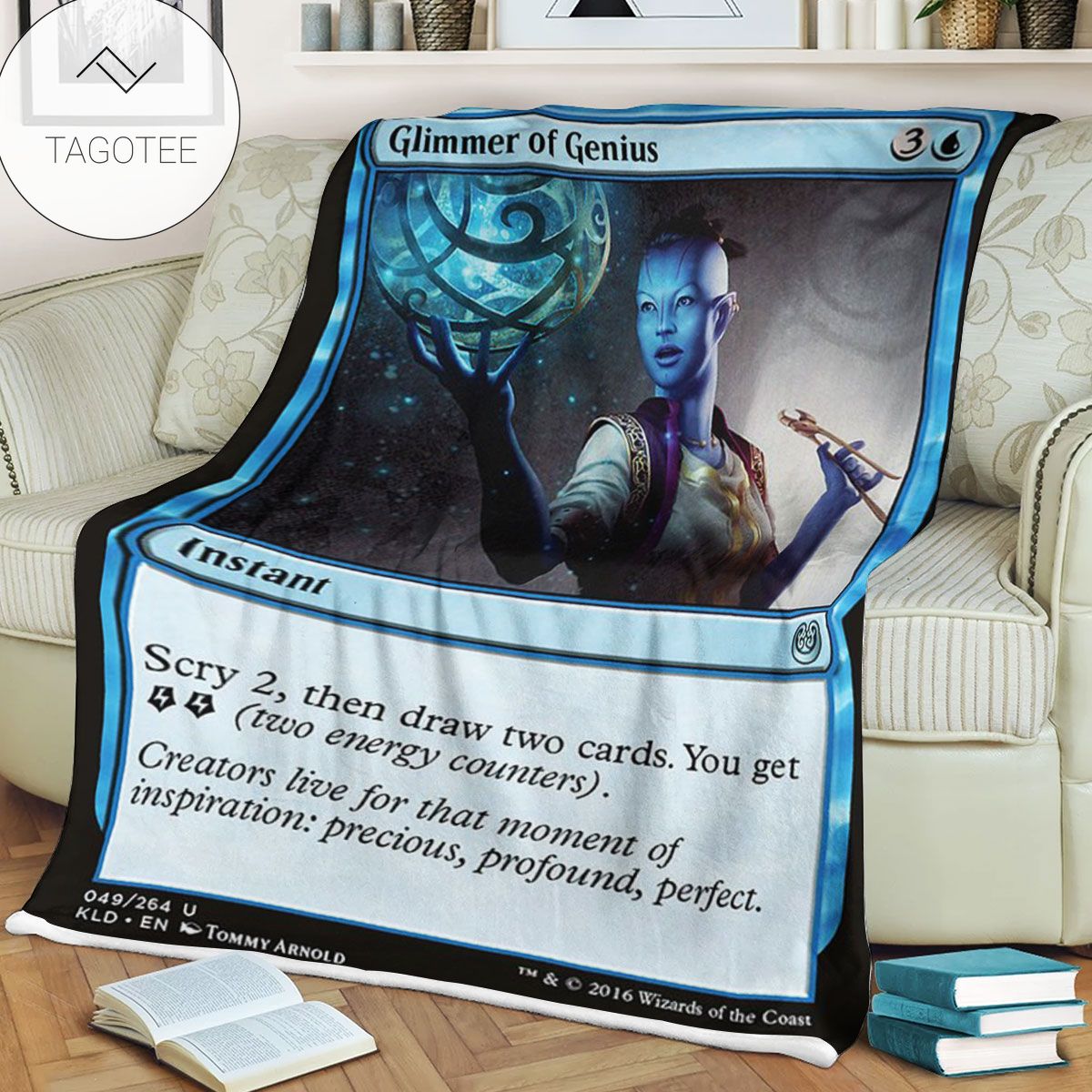 Kld 49 Glimmer Of Genius Game Mtg Magic The Gathering Fleece Blanket Kld 49 Glimmer Of Genius Game Mtg Magic The Gathering Fleece Blanket