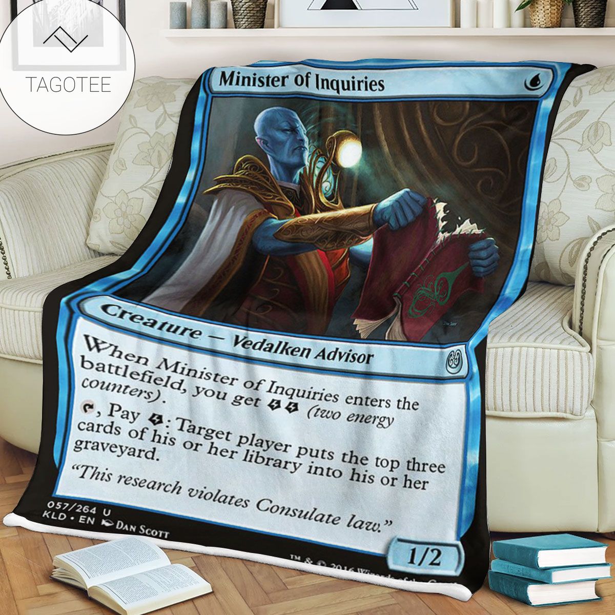 Kld 57 Minister Of Inquiries Game Mtg Magic The Gathering Fleece Blanket Kld 57 Minister Of Inquiries Game Mtg Magic The Gathering Fleece Blanket