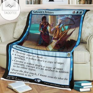 Kld 62 Saheeli S Artistry Game Mtg Magic The Gathering Fleece Blanket