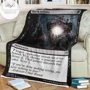 Kld 85 Harsh Scrutiny Game Mtg Magic The Gathering Fleece Blanket