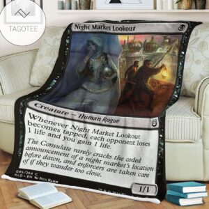 Kld 95 Night Market Lookout Game Mtg Magic The Gathering Fleece Blanket