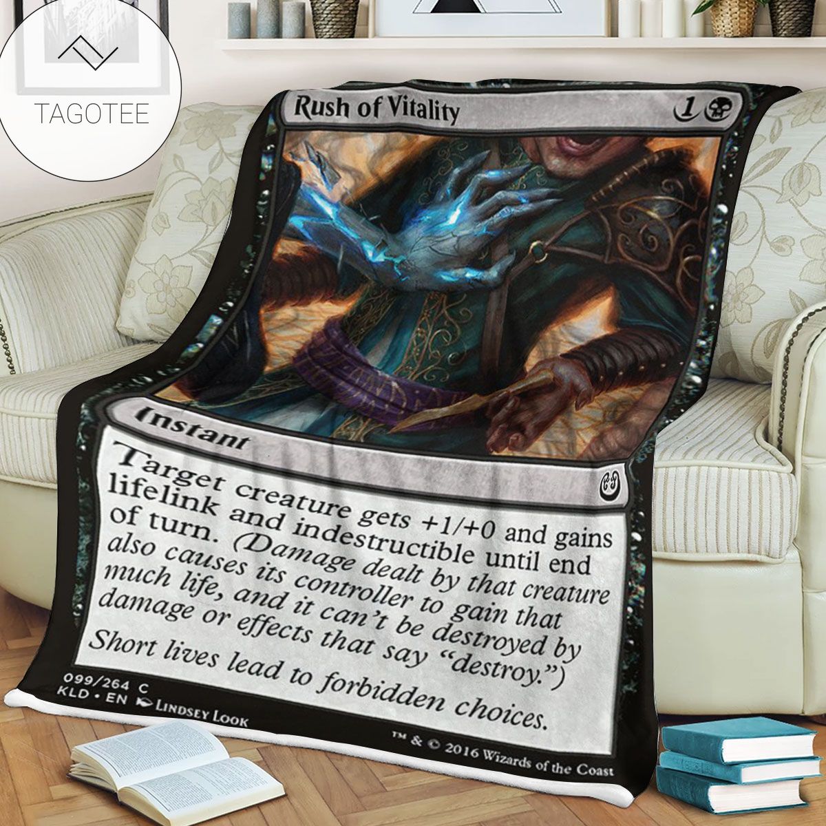 Kld 99 Rush Of Vitality Game Mtg Magic The Gathering Fleece Blanket Kld 99 Rush Of Vitality Game Mtg Magic The Gathering Fleece Blanket