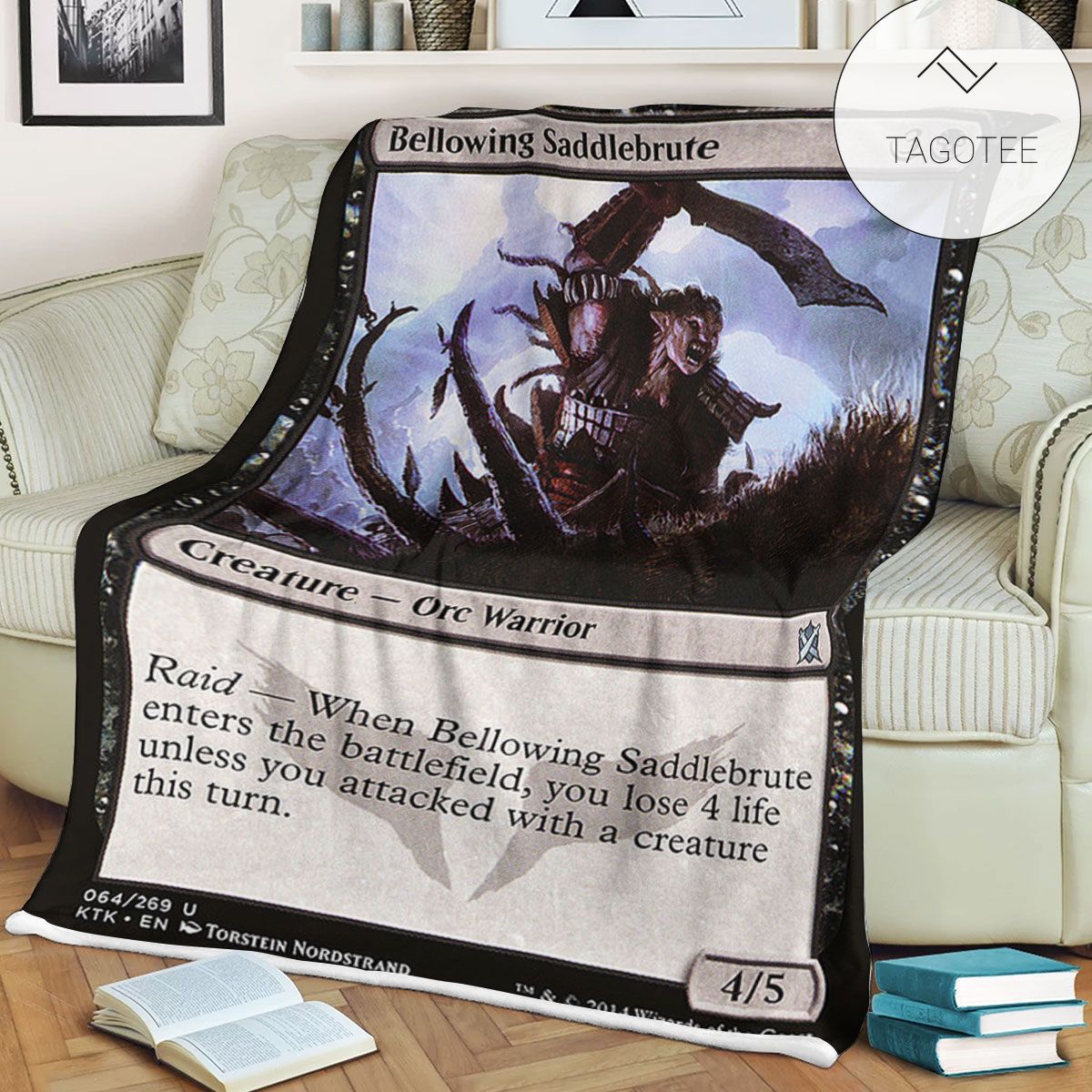 Ktk 64 Bellowing Saddlebrute Mtg Game Magic The Gathering Fleece Blanket Ktk 64 Bellowing Saddlebrute Mtg Game Magic The Gathering Fleece Blanket