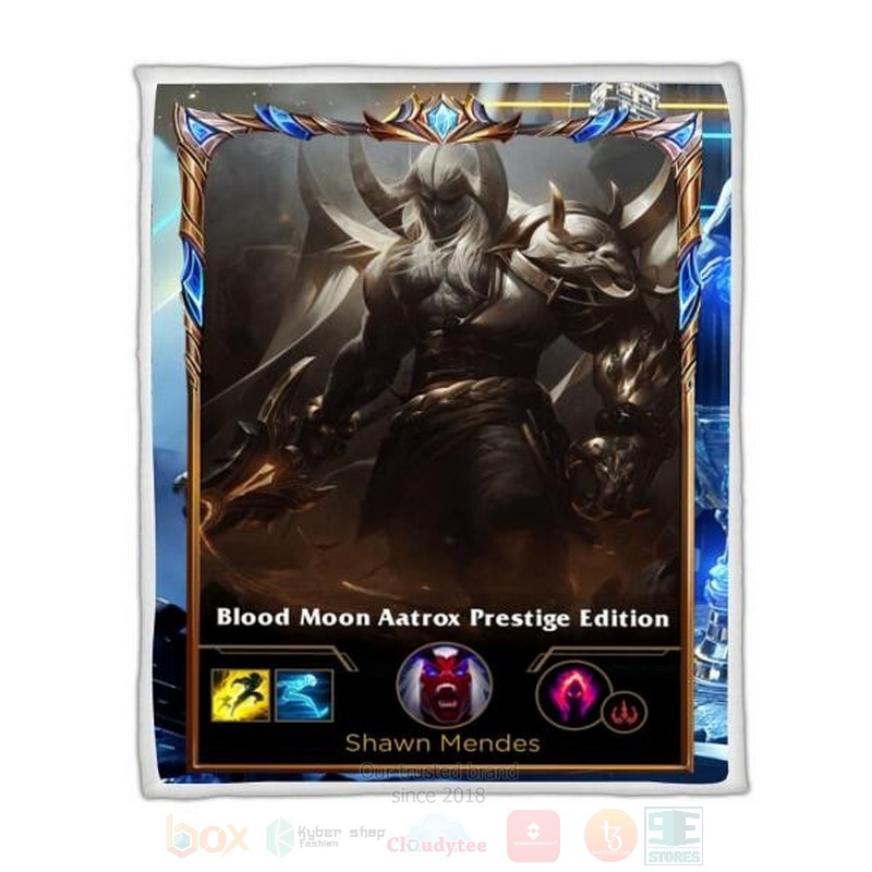 League Of Legends Aatrox Custom Name Sherpa Blanket League Of Legends Aatrox Custom Name Sherpa Blanket