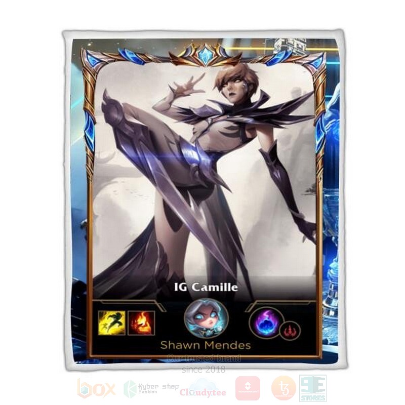 League Of Legends Camille Custom Name Sherpa Blanket League Of Legends Camille Custom Name Sherpa Blanket