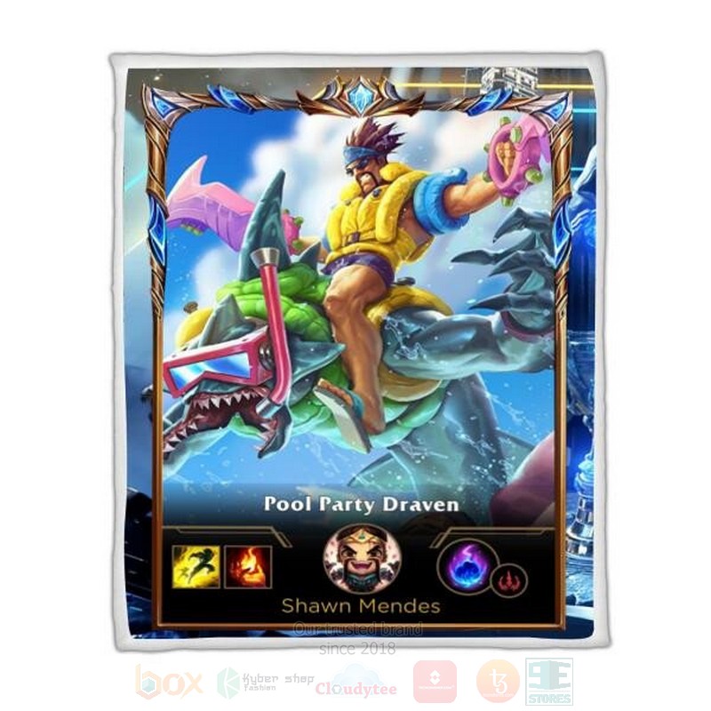 League Of Legends Draven Custom Name Sherpa Blanket League Of Legends Draven Custom Name Sherpa Blanket