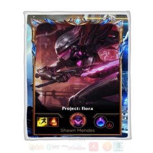 League Of Legends Fiora Custom Name Sherpa Blanket