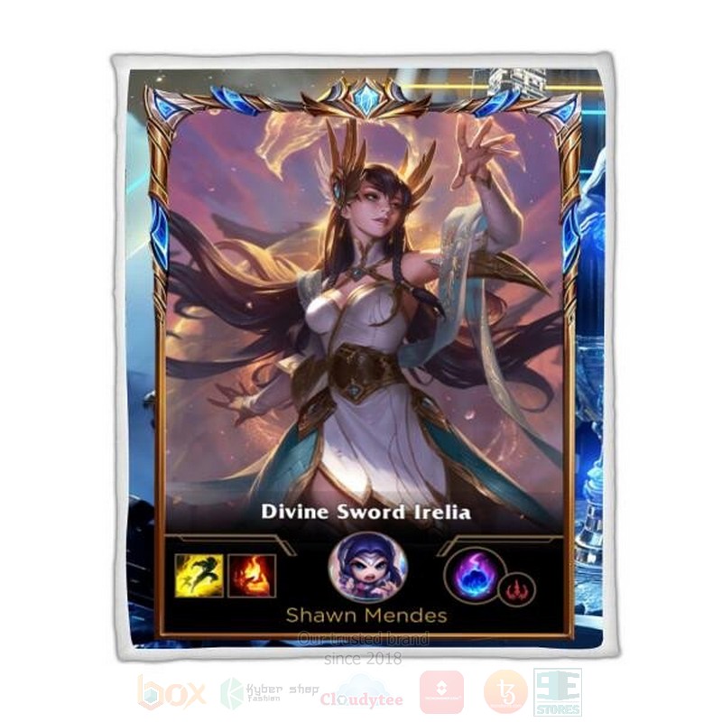 League Of Legends Irelia Custom Name Sherpa Blanket League Of Legends Irelia Custom Name Sherpa Blanket