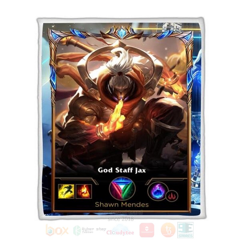 League Of Legends Jax Custom Name Sherpa Blanket League Of Legends Jax Custom Name Sherpa Blanket