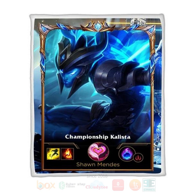League Of Legends Kalista Custom Name Sherpa Blanket League Of Legends Kalista Custom Name Sherpa Blanket