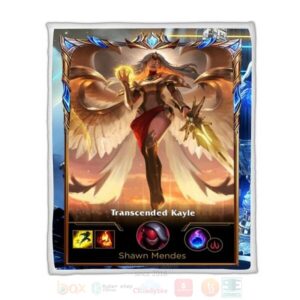 League Of Legends Kayle Custom Name Sherpa Blanket