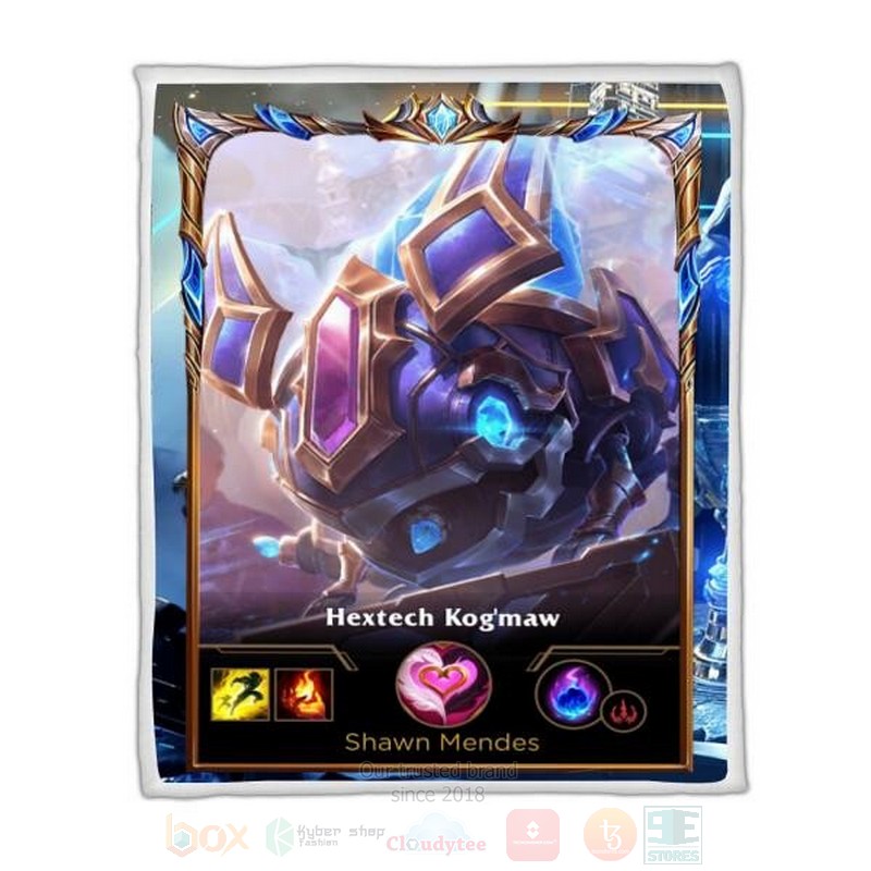 League Of Legends Kogmaw Custom Name Sherpa Blanket League Of Legends Kogmaw Custom Name Sherpa Blanket