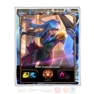 League Of Legends Leona Custom Name Sherpa Blanket