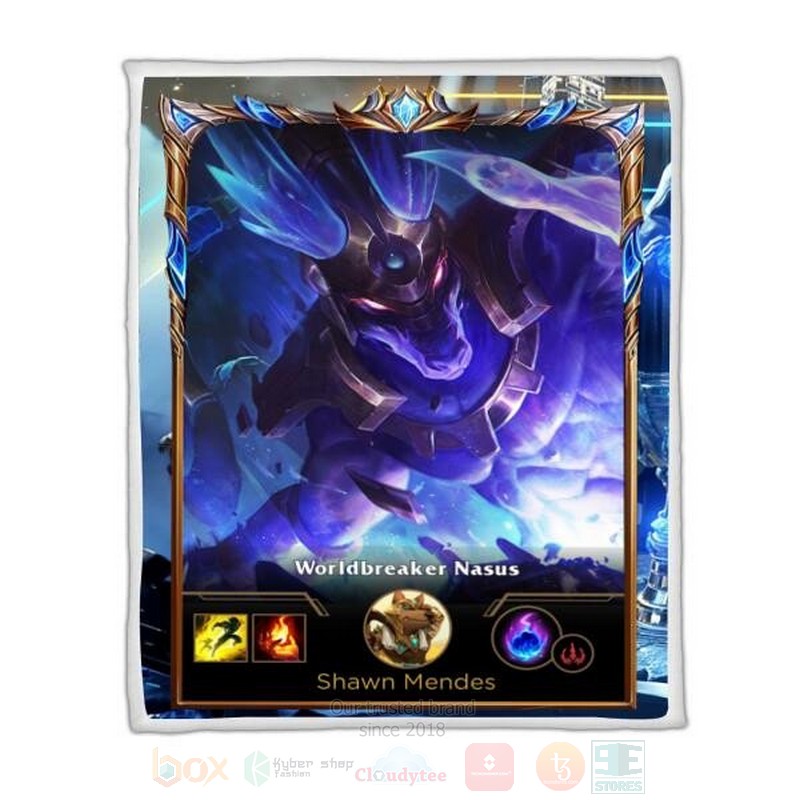 League Of Legends Nasus Custom Name Sherpa Blanket League Of Legends Nasus Custom Name Sherpa Blanket
