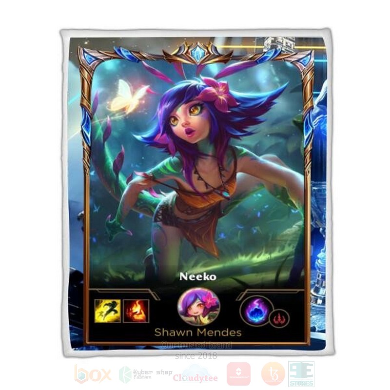 League Of Legends Neeko Custom Name Sherpa Blanket League Of Legends Neeko Custom Name Sherpa Blanket