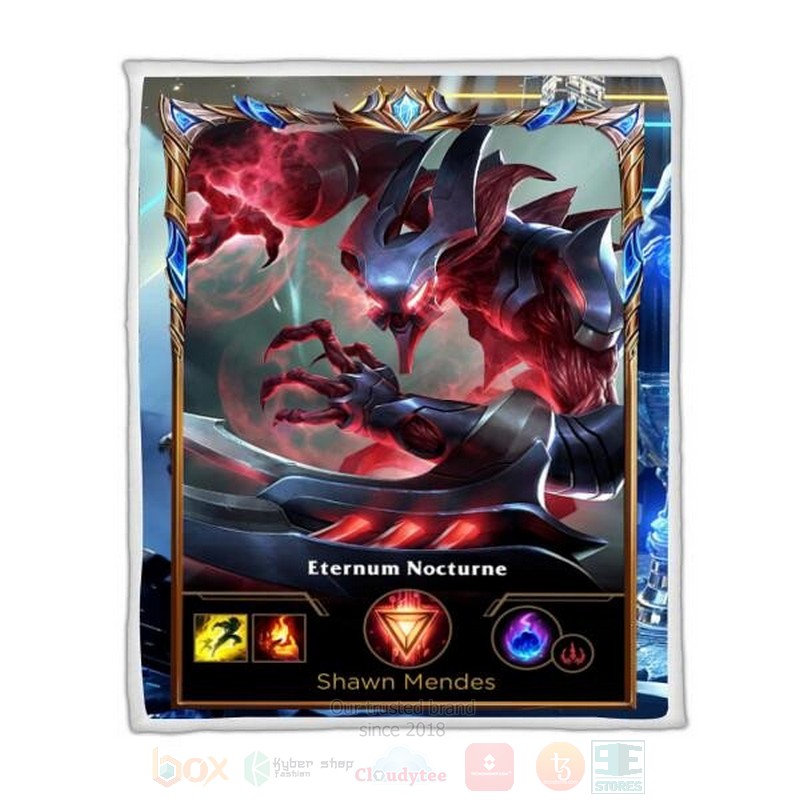 League Of Legends Nocturne Custom Name Sherpa Blanket League Of Legends Nocturne Custom Name Sherpa Blanket