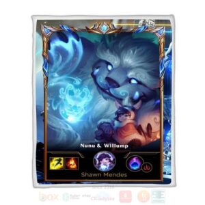 League Of Legends Nunu Custom Name Sherpa Blanket