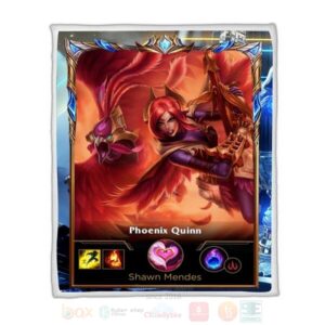 League Of Legends Quinn Custom Name Sherpa Blanket