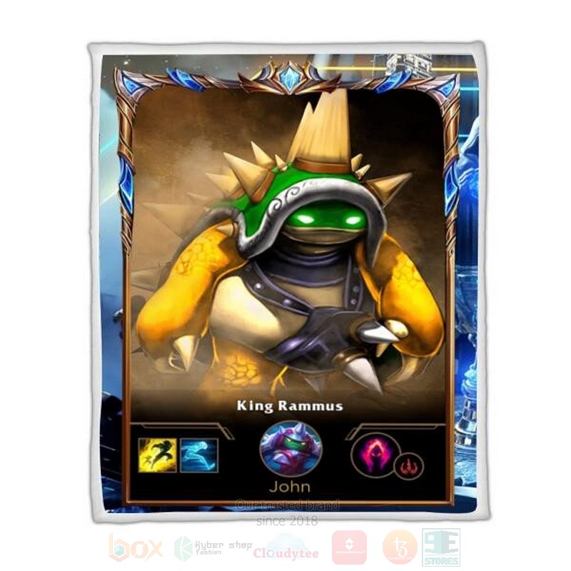 League Of Legends Rammus Custom Name Sherpa Blanket League Of Legends Rammus Custom Name Sherpa Blanket