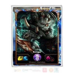 League Of Legends Rengar Custom Name Sherpa Blanket