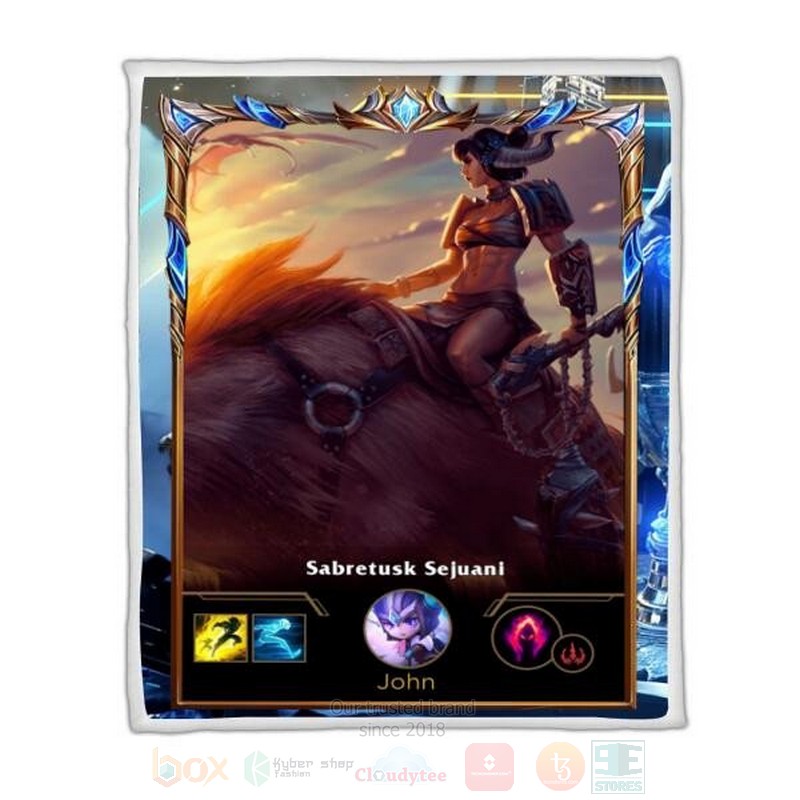 League Of Legends Sejuani Custom Name Sherpa Blanket League Of Legends Sejuani Custom Name Sherpa Blanket