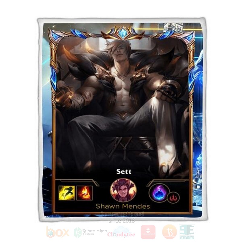 League Of Legends Sett Custom Name Sherpa Blanket League Of Legends Sett Custom Name Sherpa Blanket