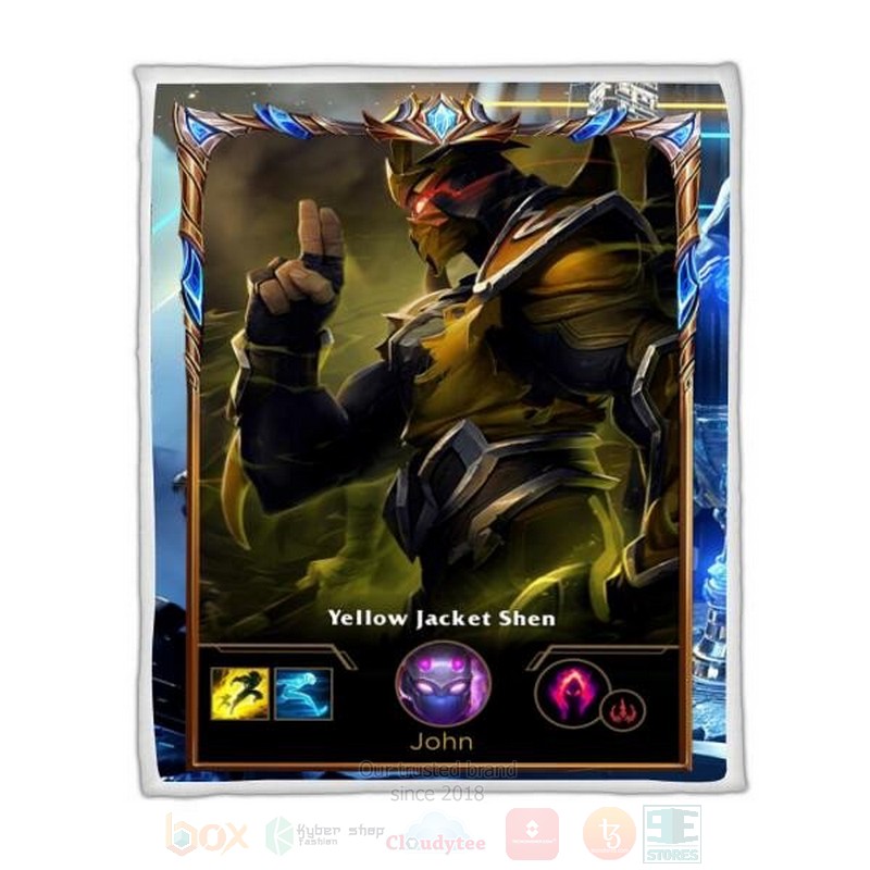 League Of Legends Shen Custom Name Sherpa Blanket League Of Legends Shen Custom Name Sherpa Blanket