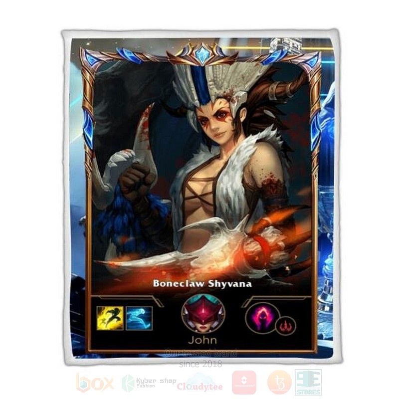 League Of Legends Shyvana Custom Name Sherpa Blanket League Of Legends Shyvana Custom Name Sherpa Blanket