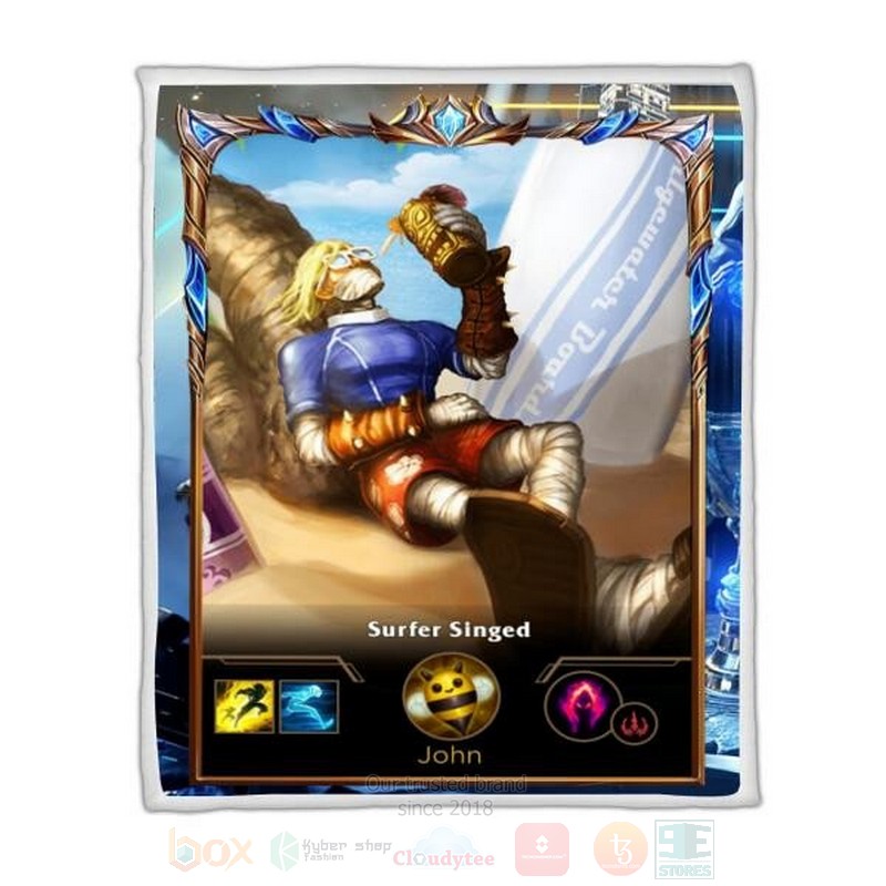 League Of Legends Singed Custom Name Sherpa Blanket League Of Legends Singed Custom Name Sherpa Blanket