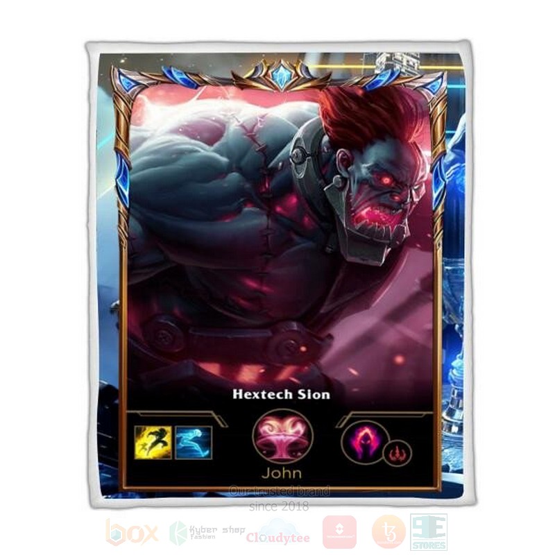 League Of Legends Sion Custom Name Sherpa Blanket League Of Legends Sion Custom Name Sherpa Blanket