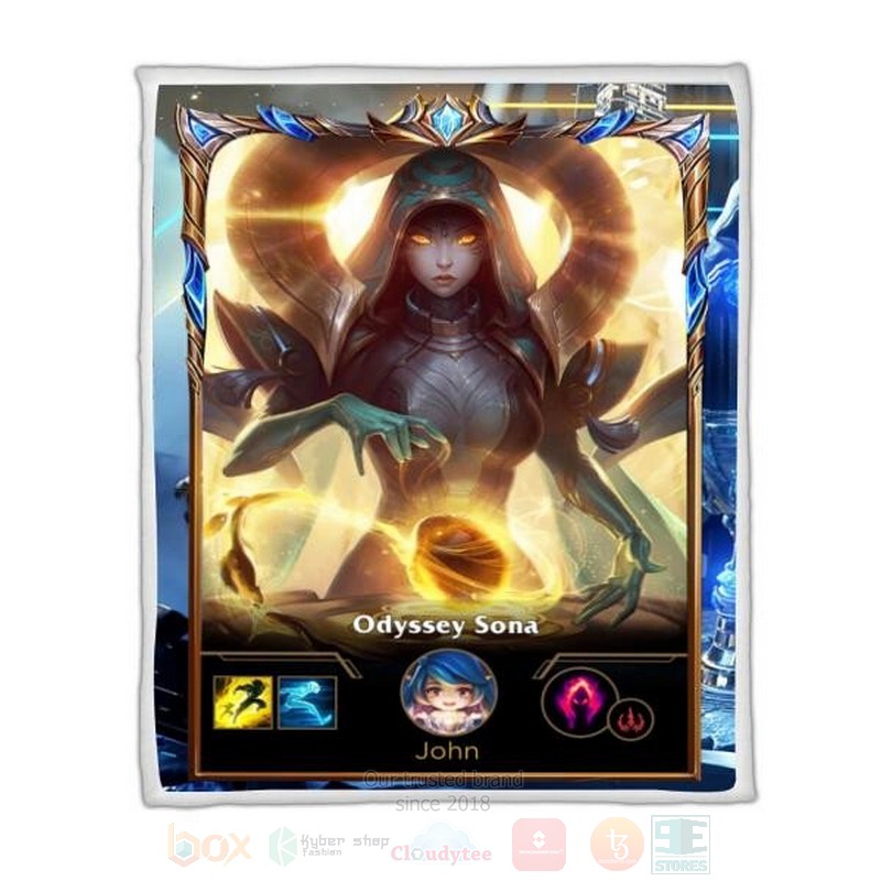 League Of Legends Sona Custom Name Sherpa Blanket League Of Legends Sona Custom Name Sherpa Blanket