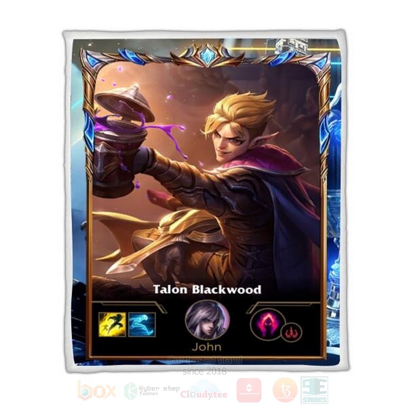 League Of Legends Talon Custom Name Sherpa Blanket League Of Legends Talon Custom Name Sherpa Blanket
