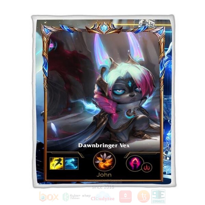 League Of Legends Vex Custom Name Sherpa Blanket League Of Legends Vex Custom Name Sherpa Blanket